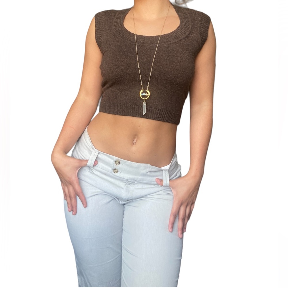 Cropped sweater tank
